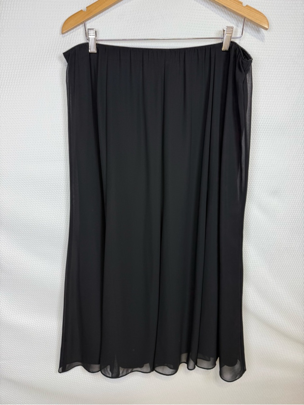 Alex Evenings Plus Tea-Length Panel Chiffon Skirt A-Line Lined Women’s 2XL